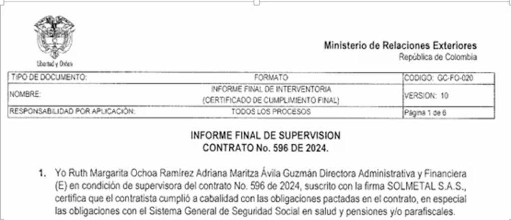 La piñata de contratación en la Cancillería: contratos fantasmas, entregas falsas y $13.000 millones en juego 3 5f1c2a97 6c82 4a11 9519 82ed31c67d5e 74