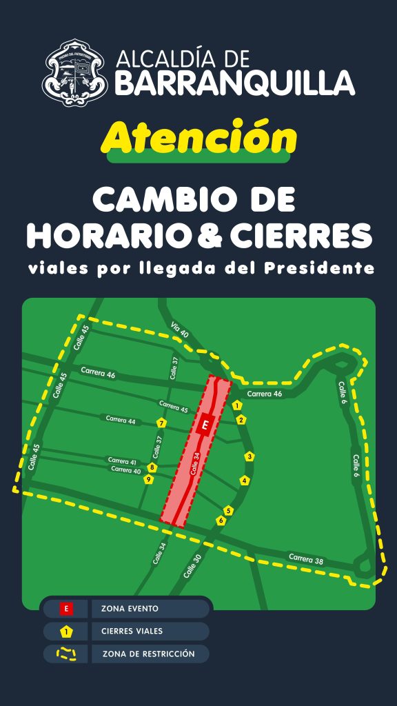 Barranquilla se prepara para la visita de Gustavo Petro: Restricciones viales y medidas de seguridad en el Paseo de Bolívar 1 87a54020 940c 44e9 90dd 83a9239531df