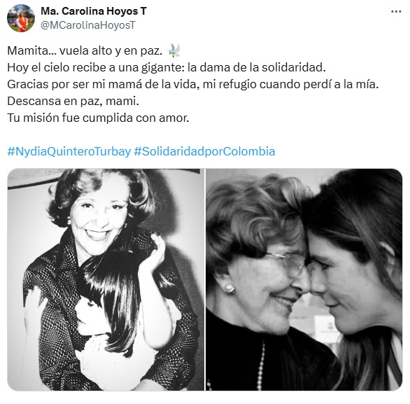 Falleció Nydia Quintero de Turbay a los 93 años en Bogotá 1 GusAhKNWsAAkebE