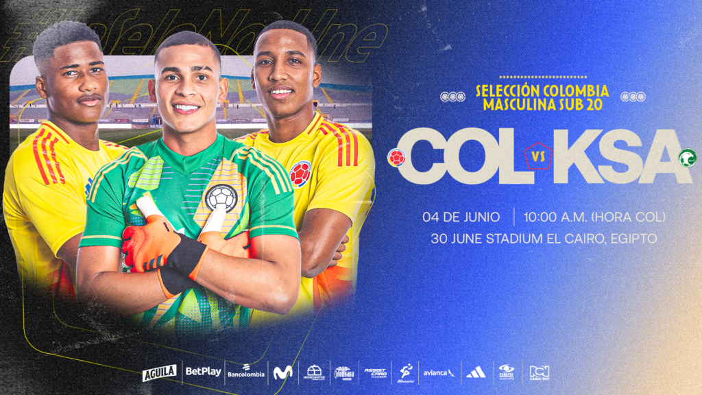 ¡Hoy juega Colombia! La Sub-20 debuta en la Kheops U20 Summit of Nations 2025 1 MD COL KSA WEB 1024x576 1