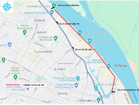Atención: conozca los cierres viales de los próximos días en Barranquilla 1 Desfile militar 20 de Julio
