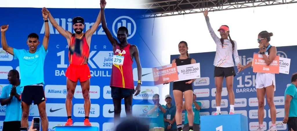 Atardecer de campeones en la primera Allianz 15K Barranquilla: Téllez y Arias se coronan en una fiesta de inclusión y ciudad 1 GANADORES ALLIANZ 15K 0