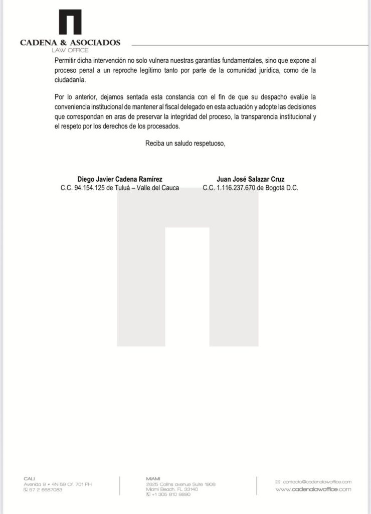 Abogados de Álvaro Uribe denuncian falta de imparcialidad en su juicio y cuestionan actuación del fiscal del caso 3 Gu2t0BmW8AAOZHq