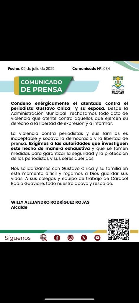$50 millones de recompensa por el atentado contra el periodista Gustavo Chica 1 GvJXYIoWMAAf5tY