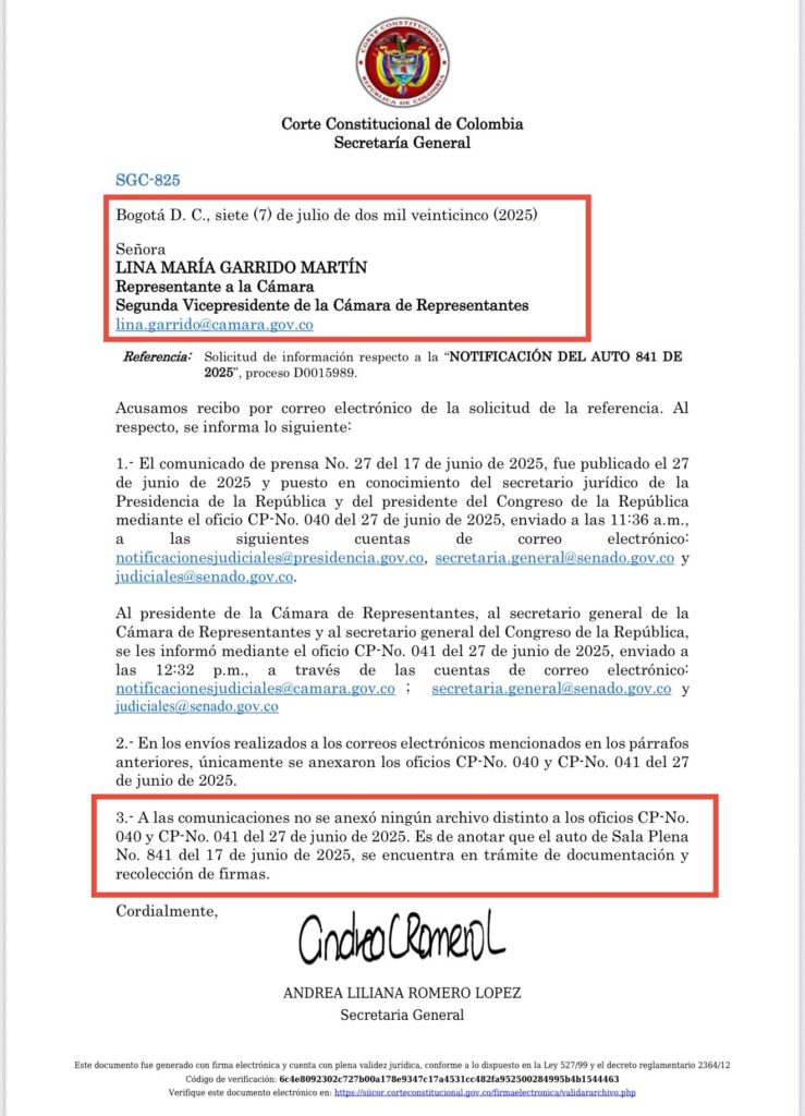 Diputada Lina Garrido denuncia nueva irregularidad en trámite de la reforma pensional: “Convocaron al Congreso con un auto que no existe” 1 GvVJ1KoXwAAuH2F 1