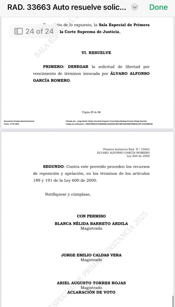 Corte Suprema vuelve a negar libertad provisional a Álvaro García: cuarta negativa en caso Macayepo 2 GvXbmAZXEAAEKN5