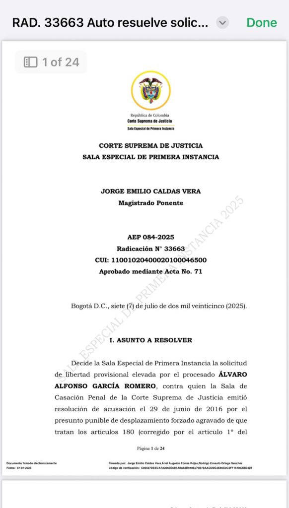 Corte Suprema vuelve a negar libertad provisional a Álvaro García: cuarta negativa en caso Macayepo 1 GvXbmAeXsAA13cB