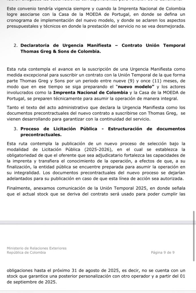 Ex Canciller Laura Sarabia admite retraso en convenio con Portugal que afectó producción de pasaportes 2 GvgGJyhXQAAgTs5