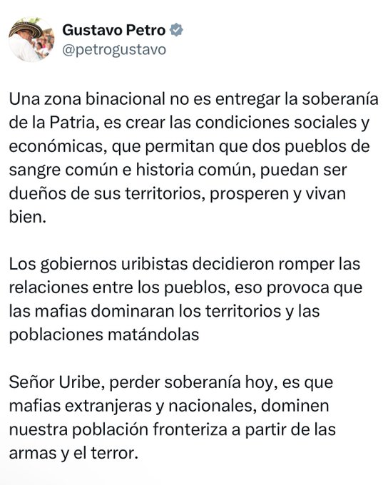Petro defiende soberanía y critica recorte de ayudas de EE.UU.: “Colombia no está en venta” 1 GwoIbanXEAALuE3