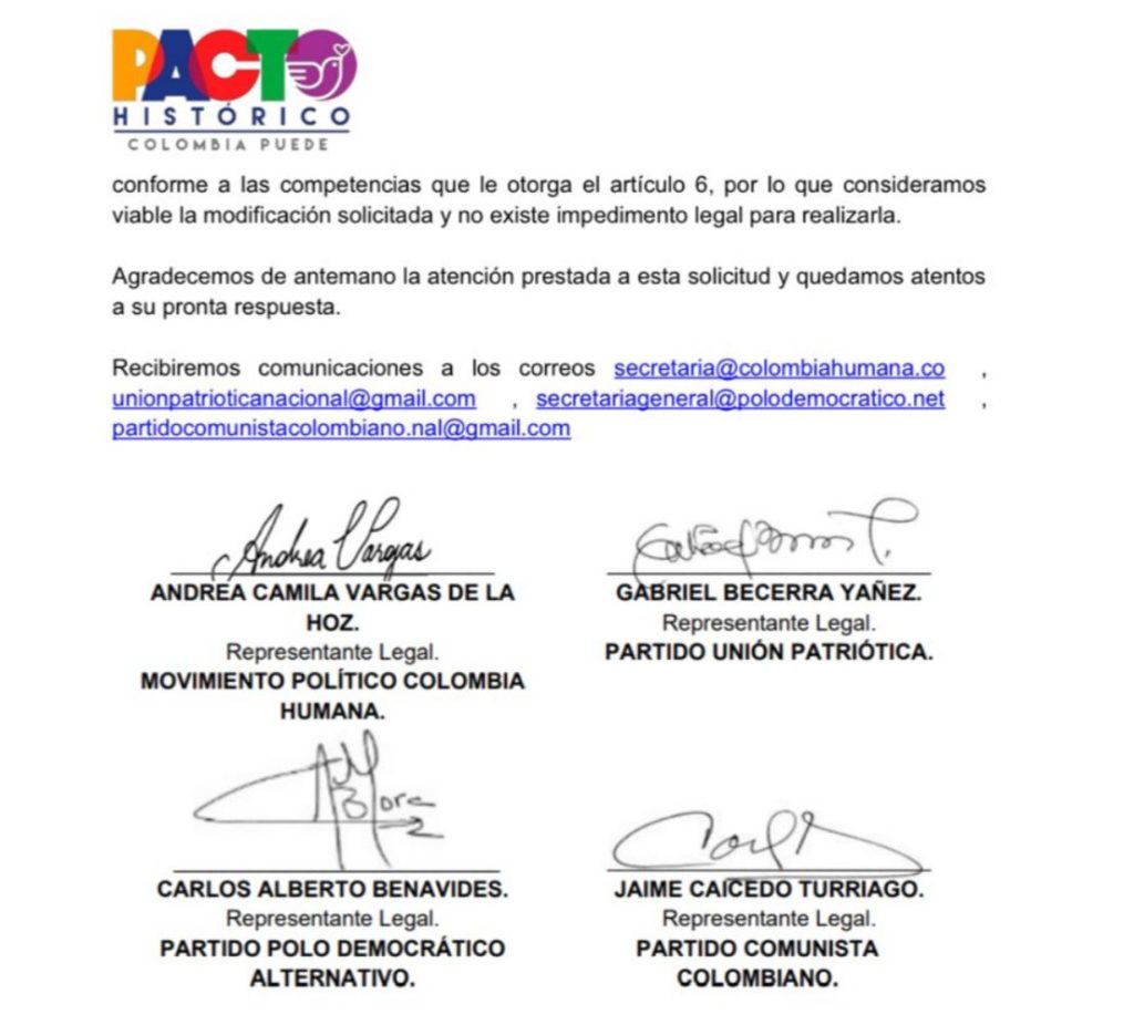¿Demasiadas prisas? Partidos del Pacto Histórico piden cambiar la fecha de las consultas electorales 2 4734b830 fcf3 4707 8b5f 00b68b2b801e