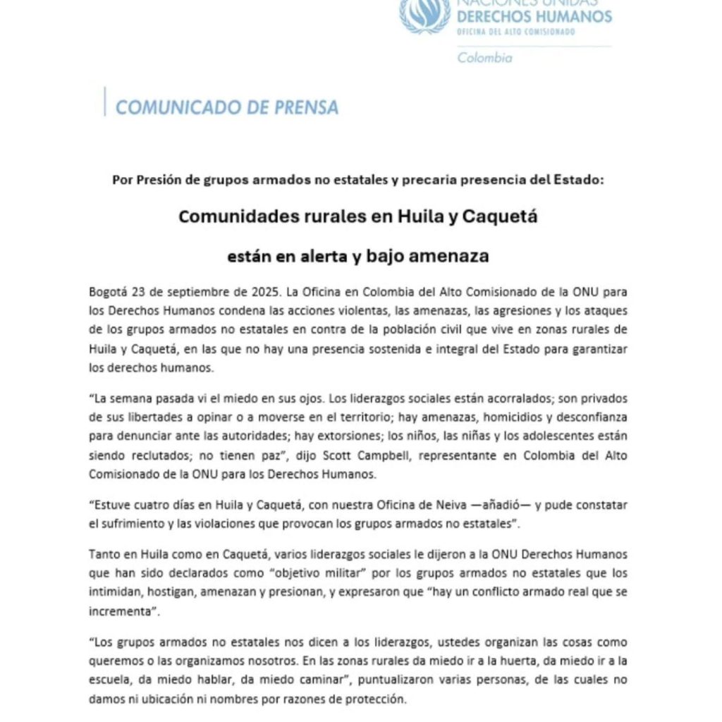 “Nos dejaron solos”: comunidades del sur de Colombia claman ayuda ante amenazas armadas 4 552615365 1227911702685547 4835803932032233242 n