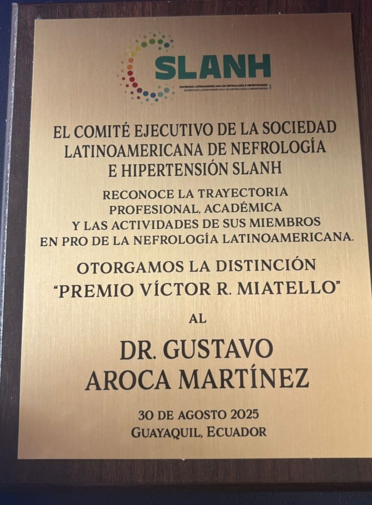 Dr. Gustavo Aroca, primer colombiano en ganar el Premio Víctor Miatello, máxima distinción en Nefrología Latinoamericana 2 59ef9f2e 4b28 4327 92a4 234c2cc67265