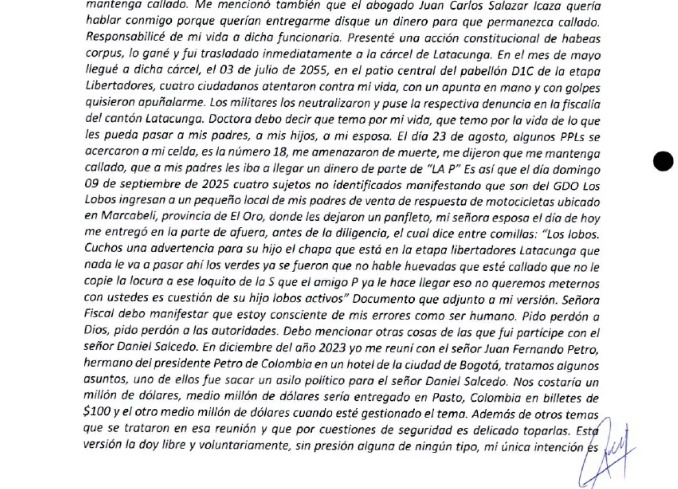Expolicía ecuatoriano afirma haber negociado asilo para empresario vinculado al asesinato de Villavicencio con hermano de Gustavo Petro 1 G0sKaY WUAAHdVS