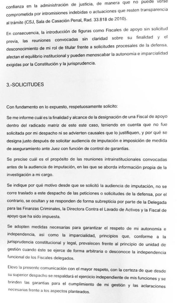Fiscal del caso Nicolás Petro denuncia “intromisiones indebidas” ante la fiscal general Luz Adriana Camargo 2 G1dmPVBXwAABgfO