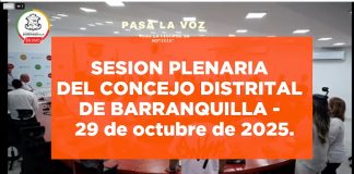 Concejo de Barranquilla desarrolla sesión plenaria este 29 de octubre de 2025