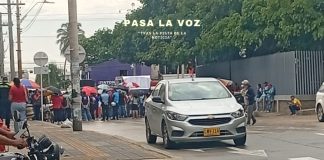 Cerrada la carrera 43 con calle 50 por marcha de Fecode en Barranquilla