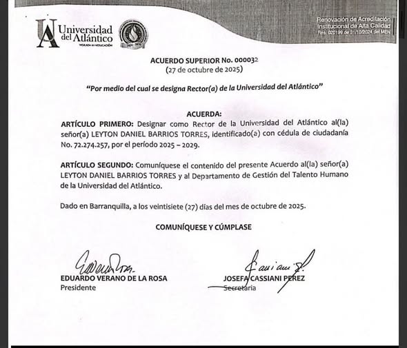 “Todo fue legal”: Verano se planta frente al Ministerio por elección en la Uniatlántico 1 515440833 1484792799288600 8388774866250472437 n
