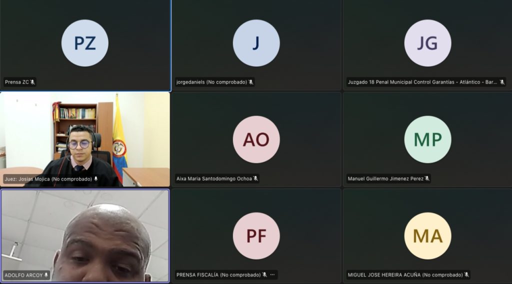 A la cárcel Eduar Alfonso Daza por el feminicidio de Kelly De Arco en la Ciudadela 20 de Julio 1 Aspecto de la audiencia
