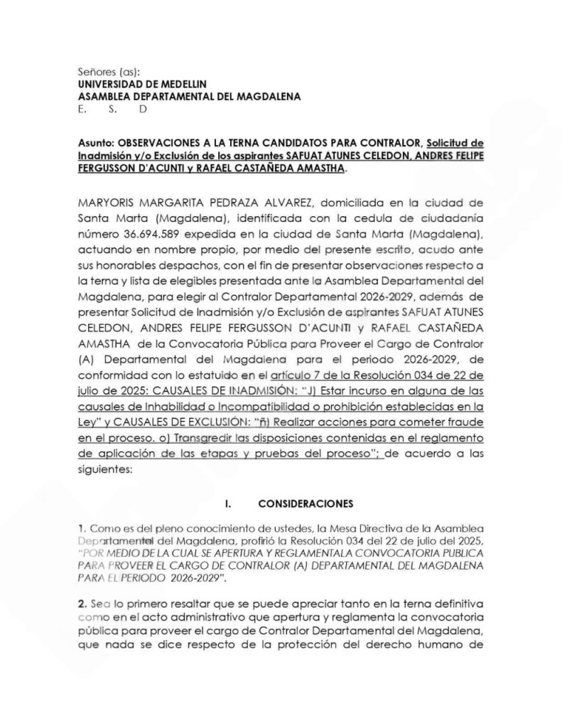 Asamblea del Magdalena ratifica elección de Contralor pese a denuncias de inhabilidad y discriminación de género 1 DeWatermark.ai 1761267910836