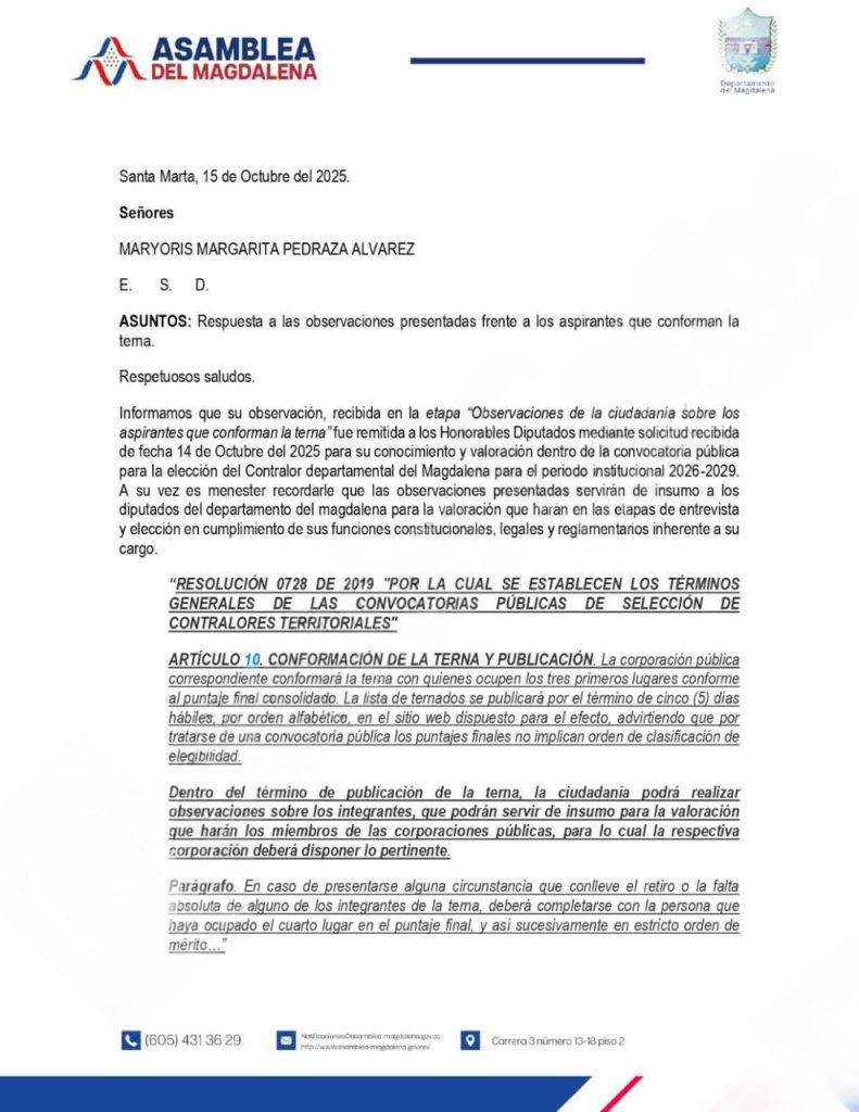 Asamblea del Magdalena ratifica elección de Contralor pese a denuncias de inhabilidad y discriminación de género 2 DeWatermark.ai 1761268045848