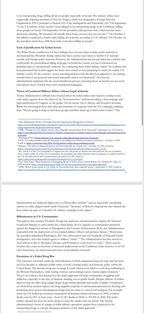 Organizaciones internacionales piden al Congreso de EE. UU. investigar ataques militares en el Caribe 3 G3dIDToWkAAs xL