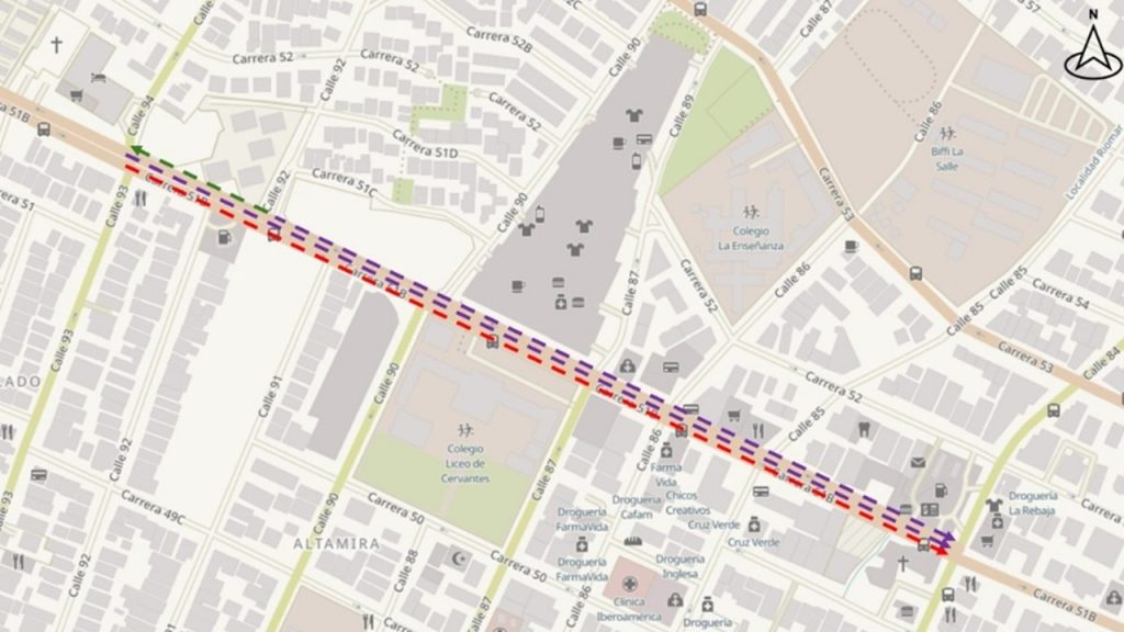 Mapa carrera 51B 1