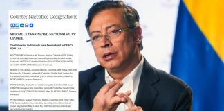 EE. UU. sanciona por narcotráfico a Gustavo Petro, Verónica Alcocer, Nicolás Petro y Armando Benedetti