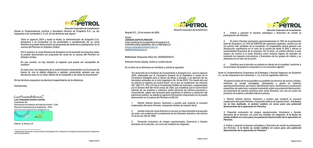 Ecopetrol niega venta del Permian y desmiente versiones sobre desinversión en EE. UU. 1 111 171