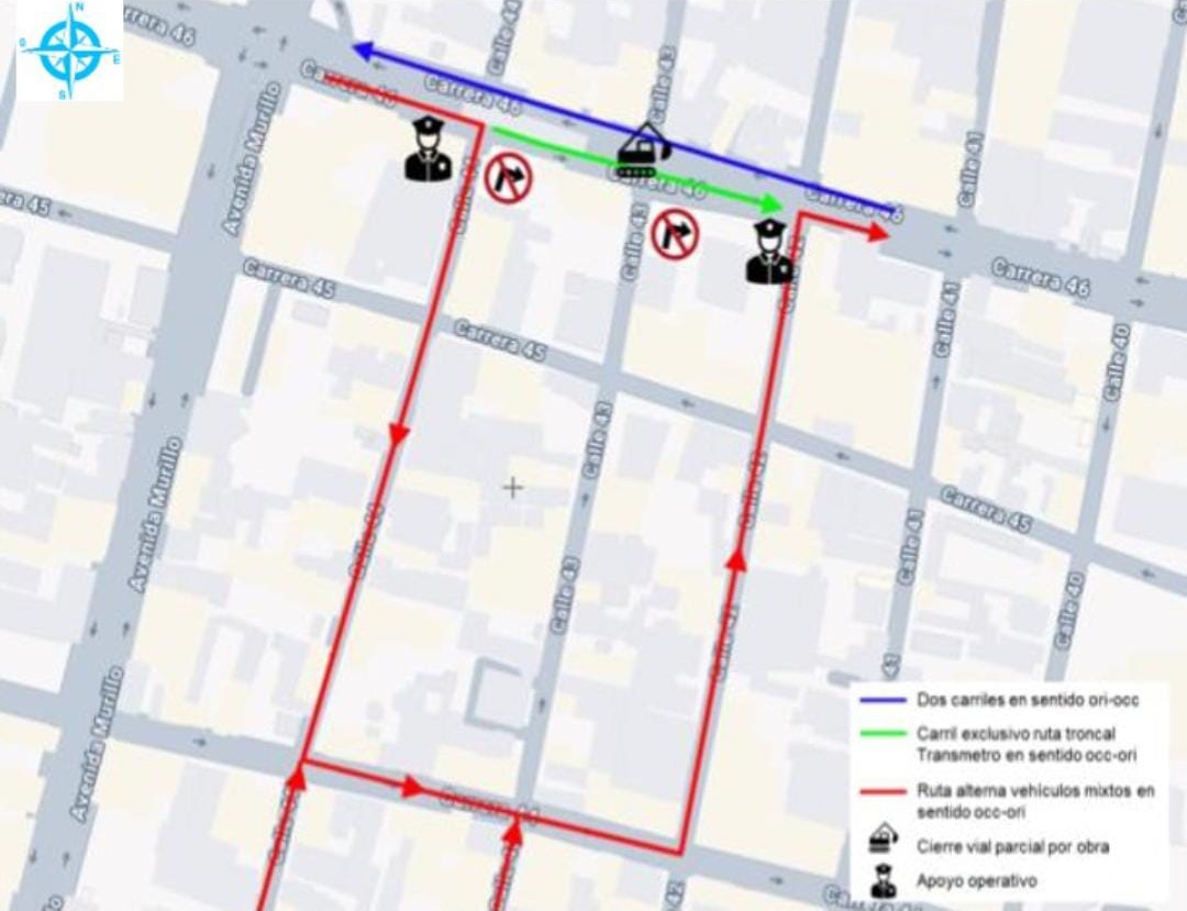 Cierre parcial en la carrera 46 por apertura de separador en la calle 43: así serán los desvíos hasta el 5 de diciembre 1 2f310f53 e7bd 4f1f 8ecf a6c398574009