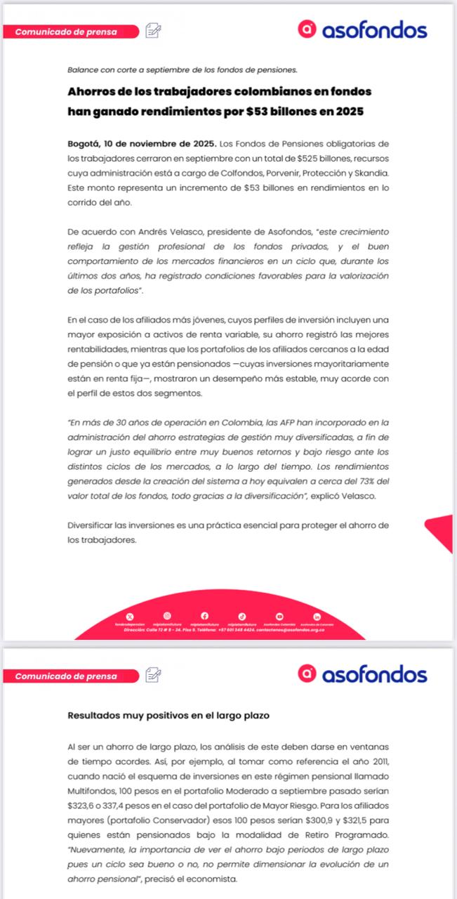 Ahorros de los colombianos en pensiones superan los $525 billones y crecen $53 billones en 2025 1 G5Y7h BXMAAFckf 2