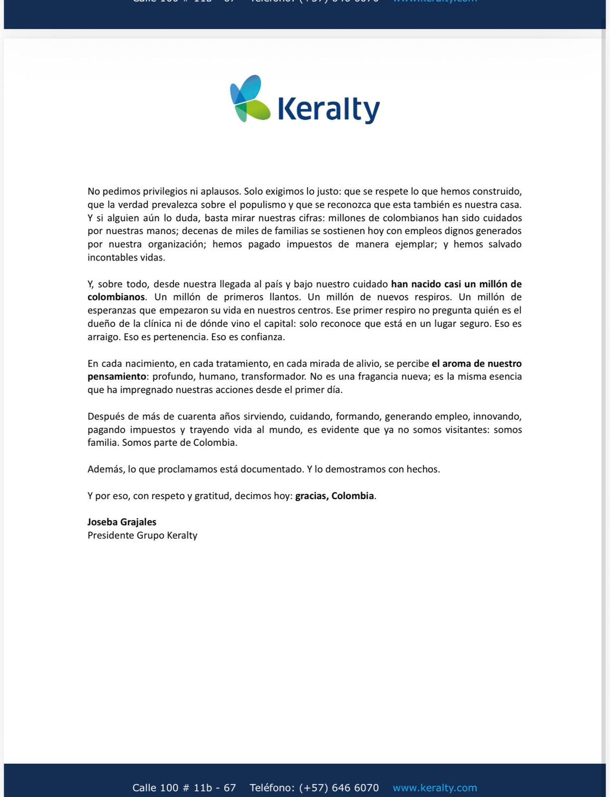 Presidente de Keralty responde a Petro: “Nos atacan en público, pero nos buscan en secreto” 2 G6MmC XX0AI E3D