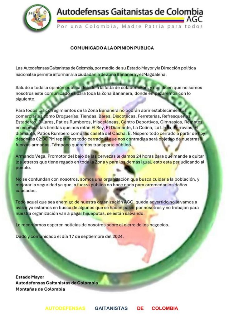 Ni tiendas, ni estaderos, ni panaderías: el miedo se apoderó de la Zona Bananera 1 Zona Bananera 1 734x1024 1