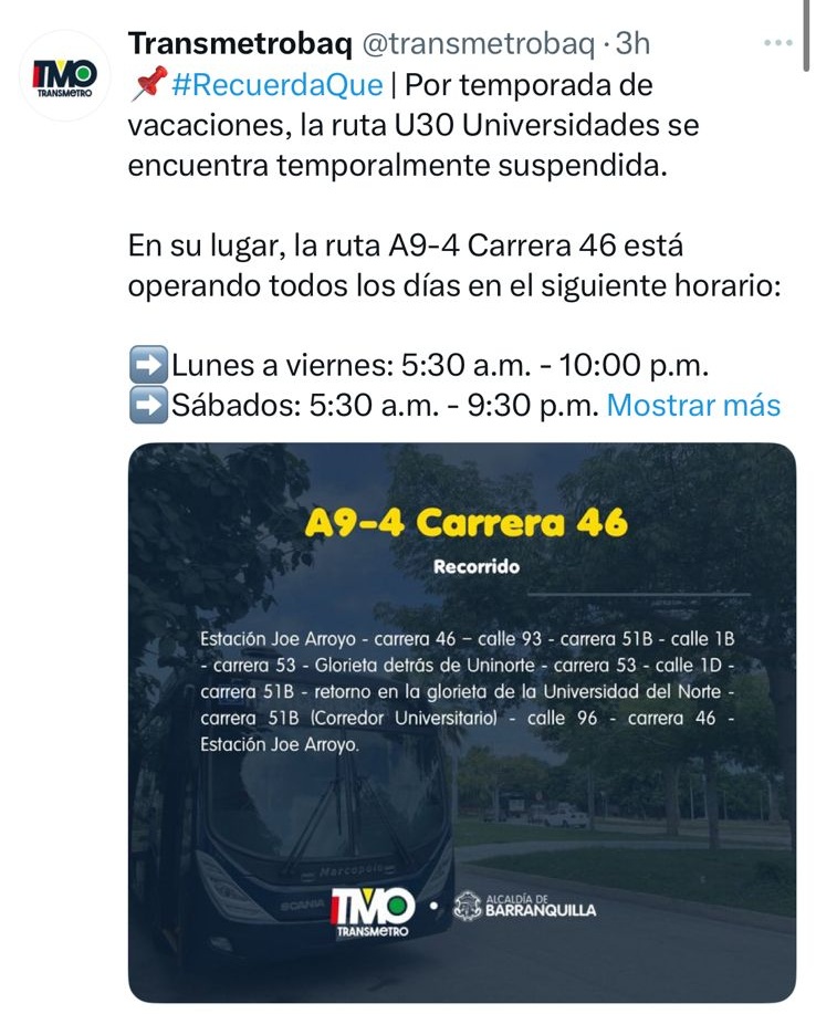 Usuarios denuncian suspensión irregular de la ruta U30 de Transmetro sin aviso previo 1 120a09a7 b7e7 48fb b456 b11e2d9a9452 1