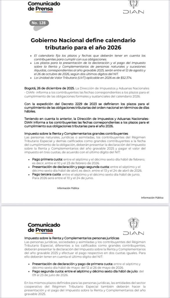 Gobierno fija fechas clave para declarar renta en 2026 1 G9GoPRBW0AA2y8G 1
