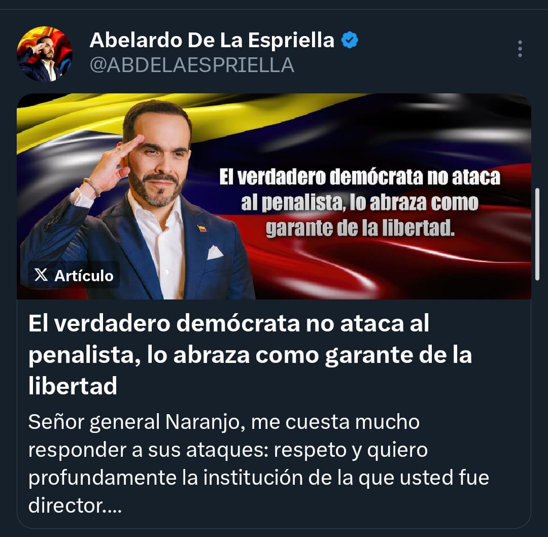De la Espriella marca distancia de Óscar Naranjo y asegura que su campaña no depende de respaldos políticos 1 G hlAlpXIAAo0GY
