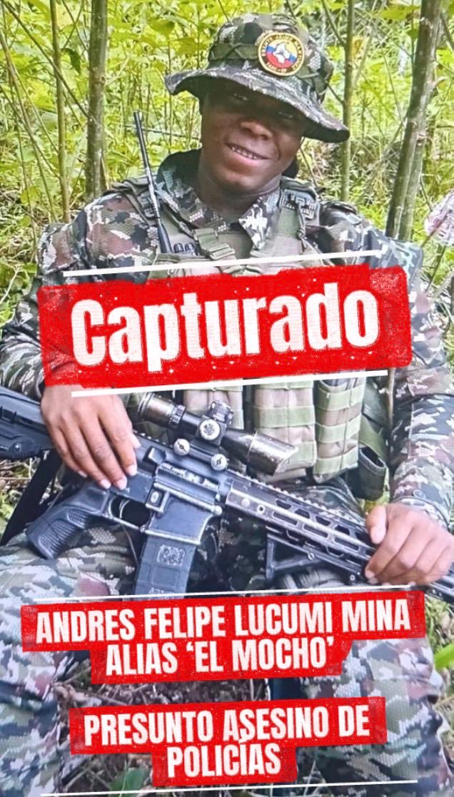 Capturado alias ‘El Mocho’, señalado responsable del homicidio de patrullero en Jamundí 1 G pQepuWoAAhJs