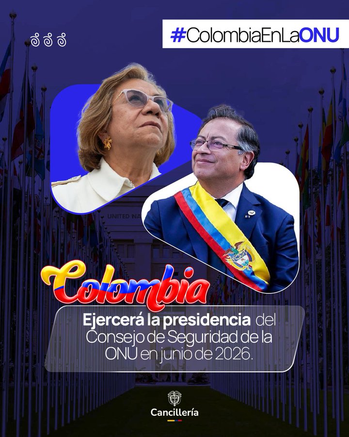 Colombia asumirá la presidencia del Consejo de Seguridad de la ONU en junio de 2026 1 colombiaonu 1