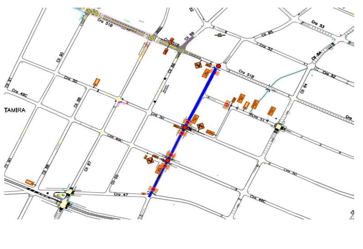 Calle 85 entre cra 47 y cra 51B