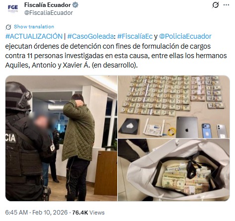 Detienen al alcalde de Guayaquil en investigación por delincuencia organizada 1 HAzCGASXgAAJpe6