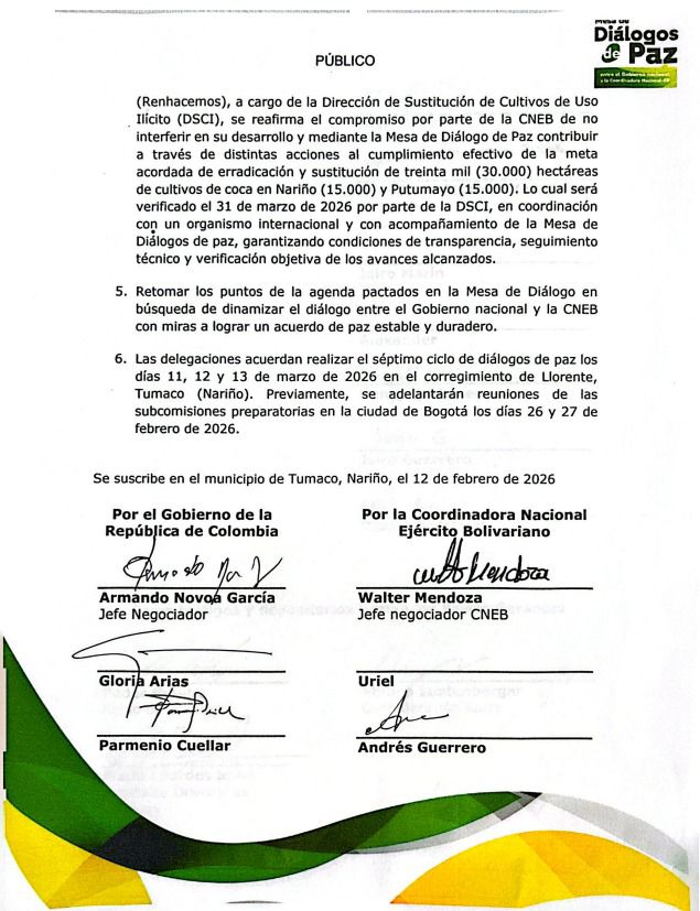 Gobierno y CNEB acuerdan erradicación voluntaria de 30.000 hectáreas de coca en Nariño y Putumayo 2 HBCNR8ZbMAAJtNC