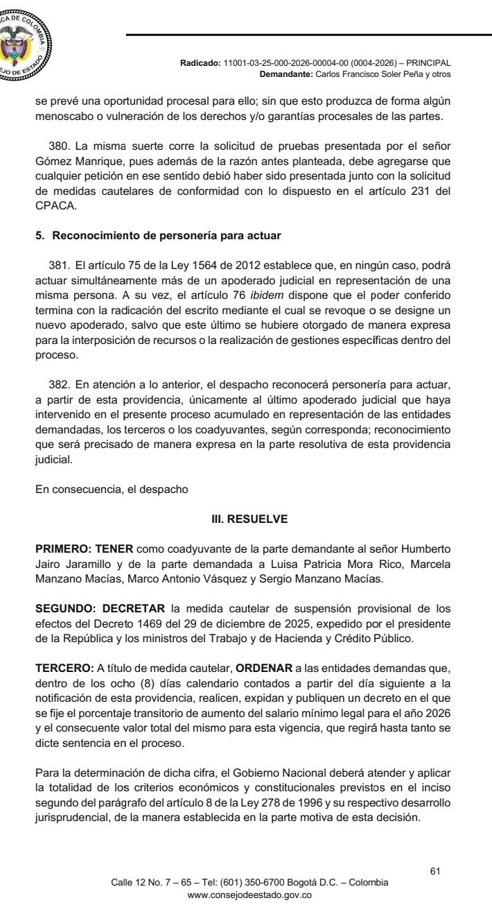 Suspensión del aumento del salario mínimo agita campaña electoral y reconfigura debate político 2