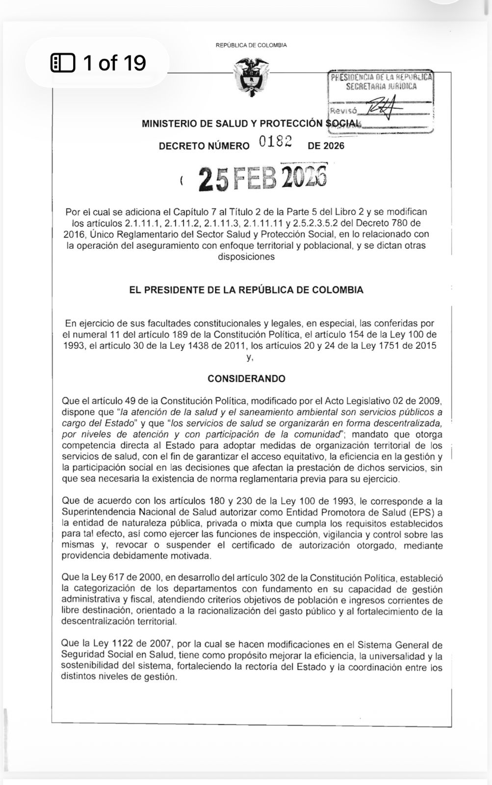 Gobierno expide decreto que modifica operación de las EPS y limita su cobertura territorial 1 HCFuYHDWYAAGtTE