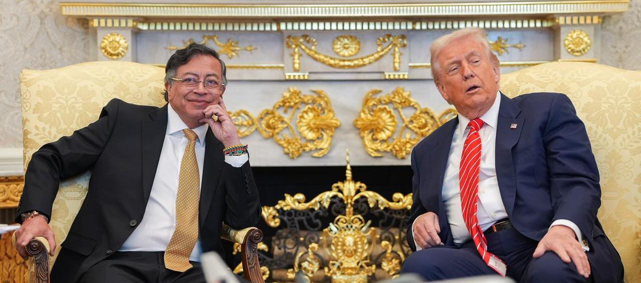 Concluyó reunión entre Gustavo Petro y Donald Trump en la Casa Blanca 6 Petro y Trump en el Salon de Oval 0