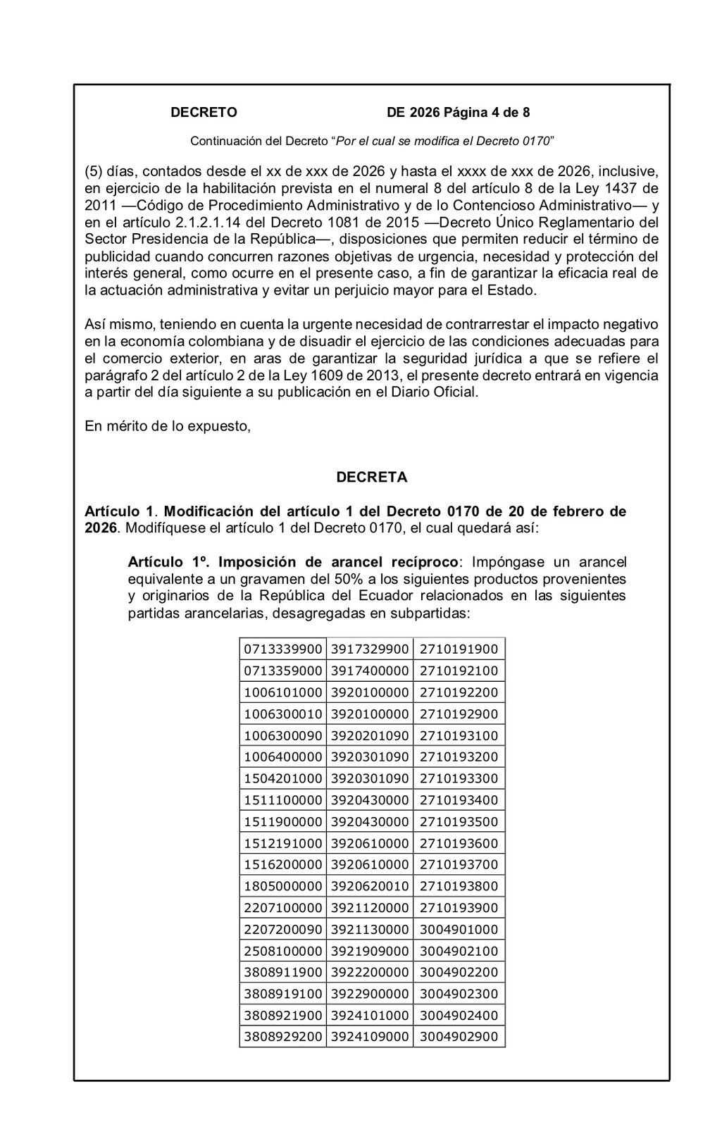 Gobierno colombiano propone subir aranceles hasta 50 % a productos de Ecuador 1 HCaTvQAXsAEkJdP