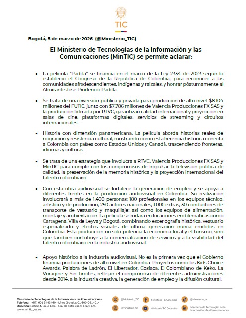 Gobierno aclara financiación de película sobre el almirante José Prudencio Padilla 1 HCq1RjraUAIJ5Um