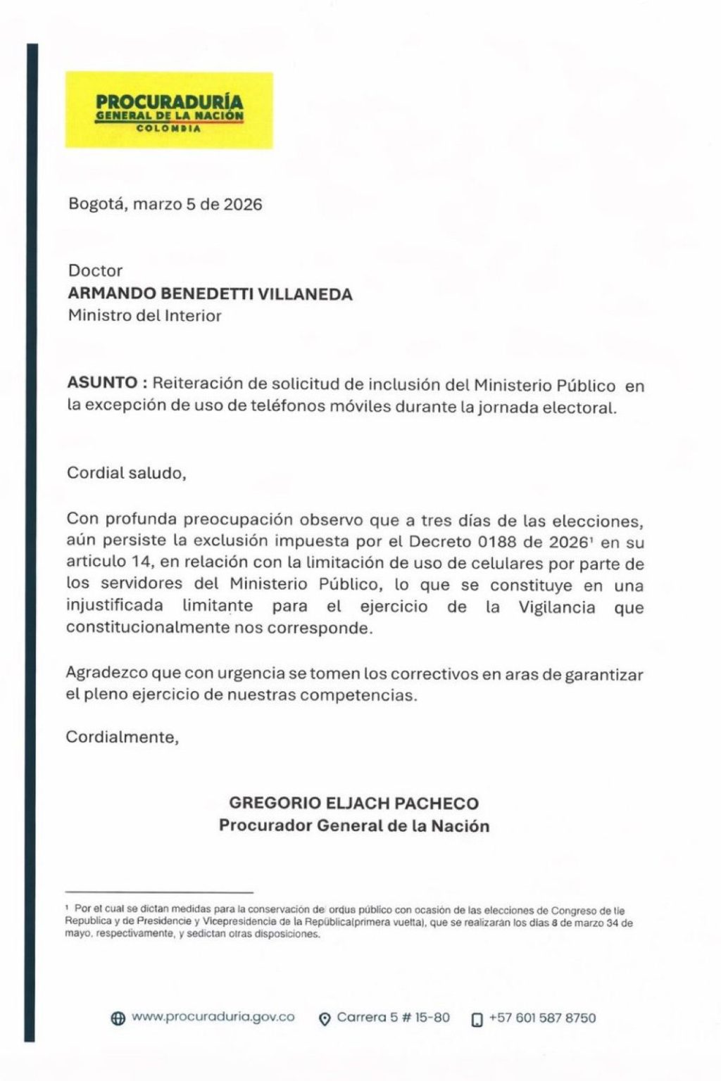 Choque entre Procurador y MinInterior por uso de celulares en elecciones: decreto desata polémica 1 HCrXxkmaoAALdbH 1024x1536 1