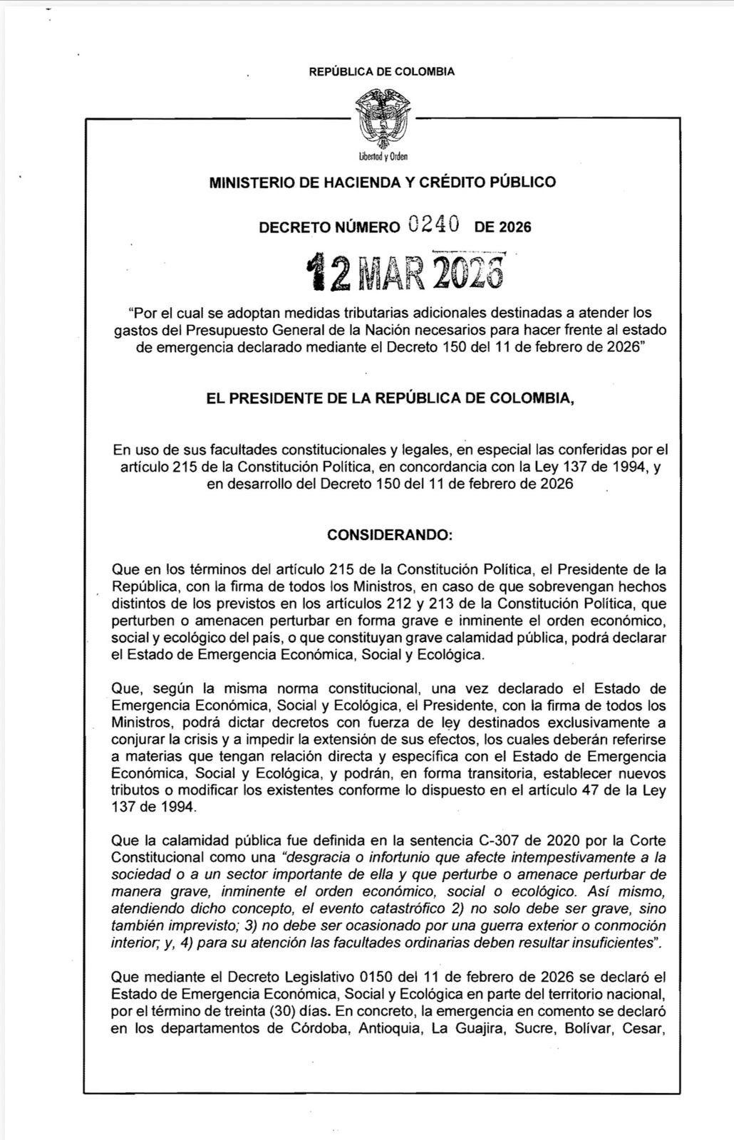 Gobierno anuncia nuevos impuestos y amnistía fiscal para financiar emergencia por ola invernal 1 HDShB9tXMAA4Mmk