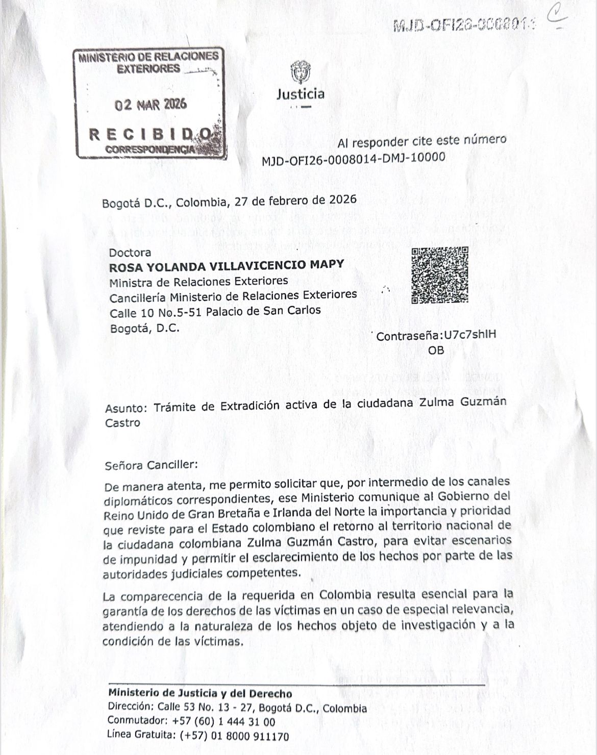 MinJusticia pide activar canales diplomáticos para extradición de mujer investigada por muerte de dos niñas 1 HDi6KKXWYAk zs1