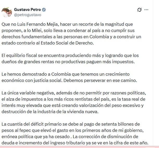 Petro cuestiona al Congreso y a la Corte por frenar reforma tributaria 1 HDie99EX0AAee Z