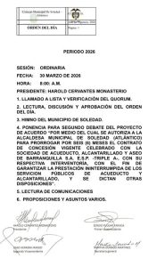Concejo de Soledad aprueba prórroga de 6 meses a Triple A para mantener acueducto y alcantarillado 1 HEu l4ibwAA1fa6